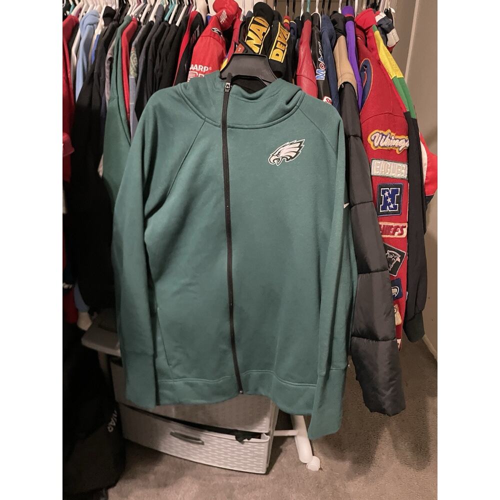 Size Womans L(youth M )-Philly Eagles Nike TECH Fleece Asymmetric Zip Hoodie